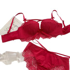 Scalloped Eyelash Lace Bralette and Boyleg Short Set with Cutout Front Detailing