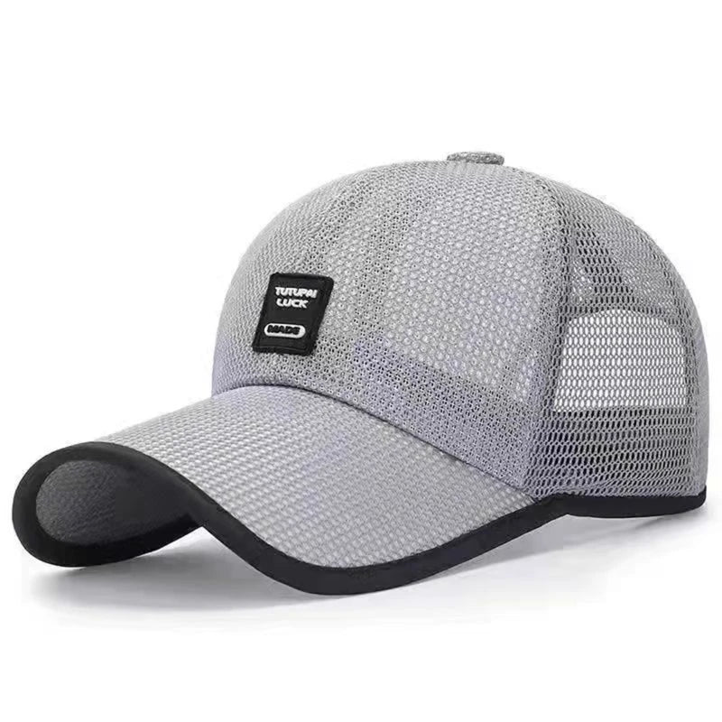 Unisex Breathable Mesh Baseball Cap with Snapback Closure for Casual Outdoor Streetwear Style