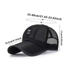 Unisex Breathable Mesh Baseball Cap with Snapback Closure for Casual Outdoor Streetwear Style