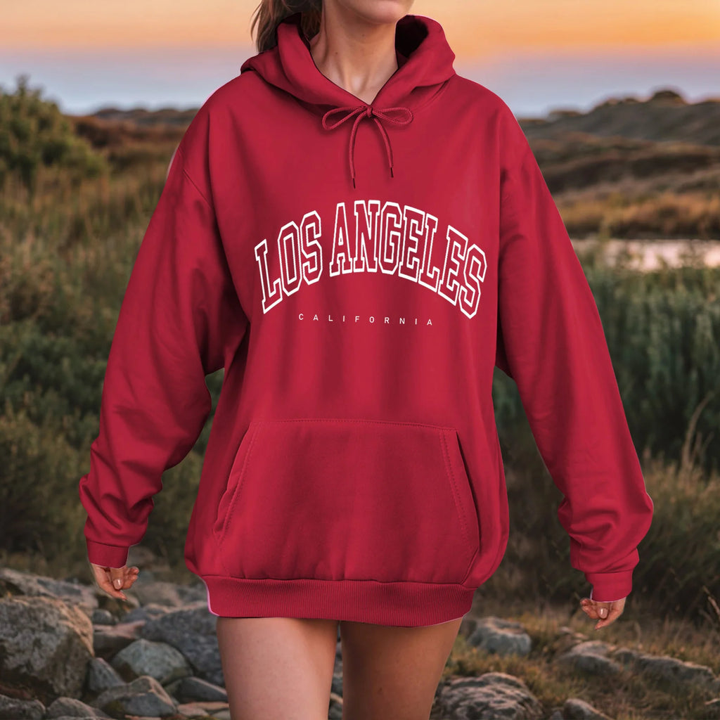 Oversized Collegiate Graphic Hoodie with Relaxed Fit for Everyday Streetwear