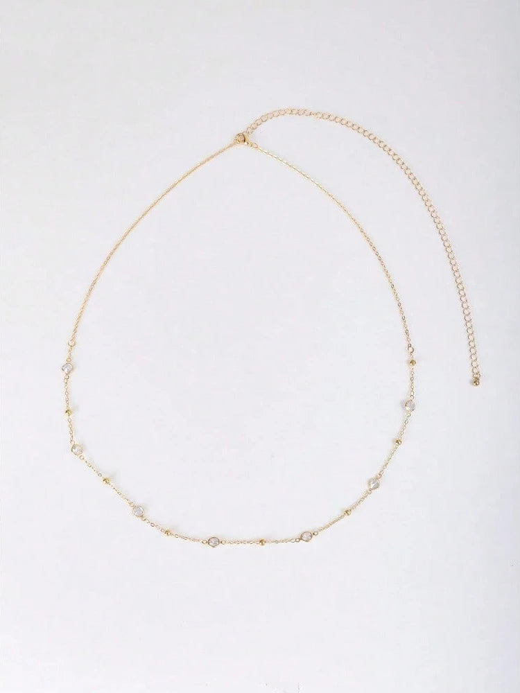 Minimalist Beaded Waist Chain for Y2K Streetwear and Alternative Styling