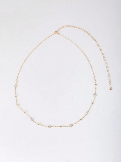 Minimalist Beaded Waist Chain for Y2K Streetwear and Alternative Styling
