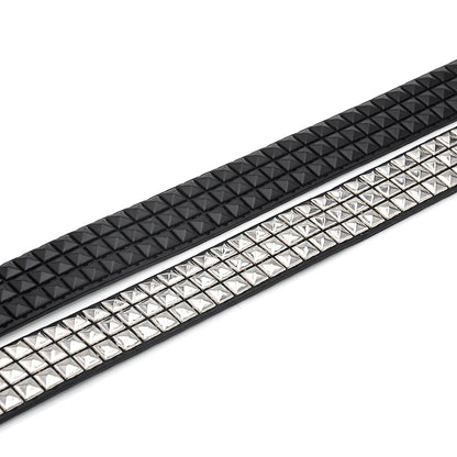 Triple Row Pyramid Studded Belt for Punk Rock Alternative Styling
