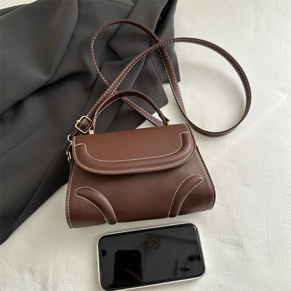Minimalist Flap Crossbody Satchel Bag with Adjustable Strap Everyday Design
