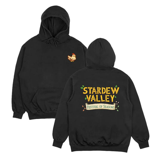 Retro Pixel Graphic Hoodie with Relaxed Streetwear Silhouette and Back Print