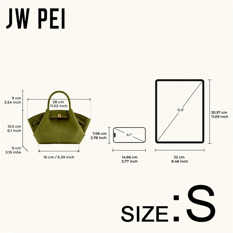 Minimalist Split Leather Hobo Tote Bag with Top Handle Everyday Work Design