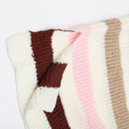 Women's Striped Relaxed Fit Crew Neck Contemporary Knit Sweater