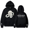 Minimalist Serpent Graphic Hoodie with Relaxed Streetwear Silhouette and Logo Design