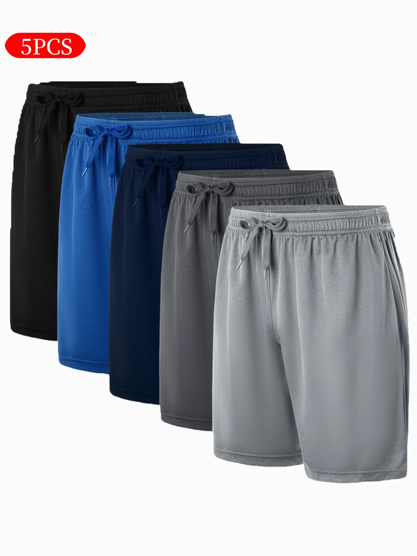 Men's Athletic Drawstring Shorts with Breathable Fabric and Everyday Casual Comfort
