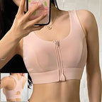 Structured Front-Zip High-Impact Sports Bra with Racerback Support