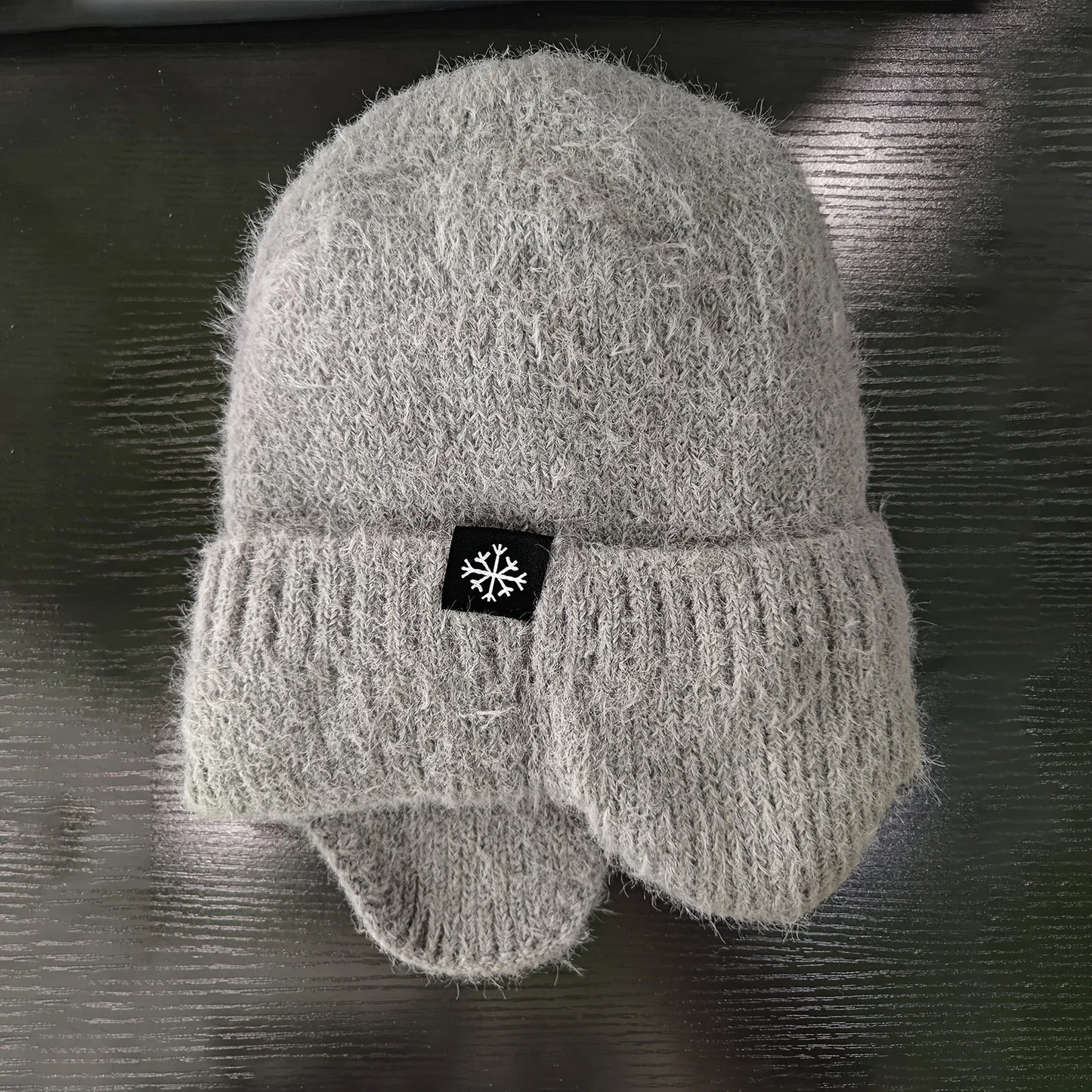 Faux Fur Trim Acrylic Knit Beanie with Ear Flaps for Cozy Winter Streetwear Style