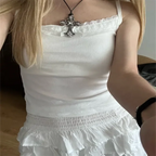 Ornate Cross Choker Necklace for Gothic Punk and Alternative Fashion