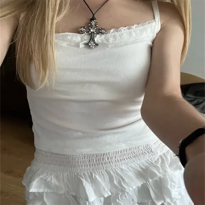 Ornate Cross Choker Necklace for Gothic Punk and Alternative Fashion
