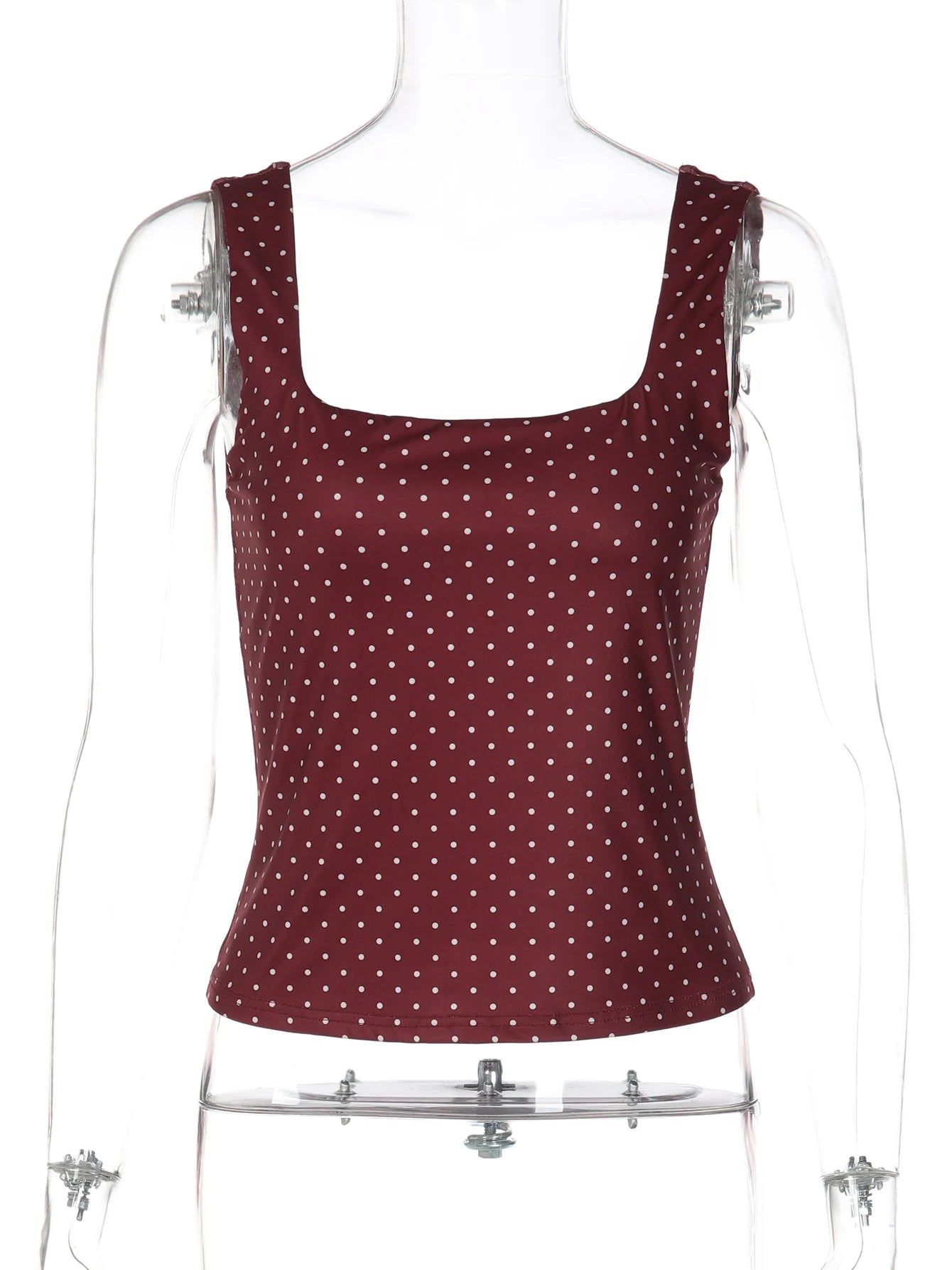 Women's Spaghetti Strap Cropped Cami with Slim Fit Contemporary Streetwear Festival Style