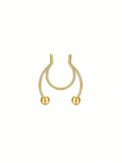 Clip On Septum Ring for Gothic Punk and Alternative Styling