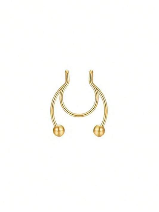 Clip On Septum Ring for Gothic Punk and Alternative Styling