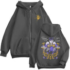 Anime Manga Streetwear Graphic Zip Hoodie With Oversized Urban Aesthetic