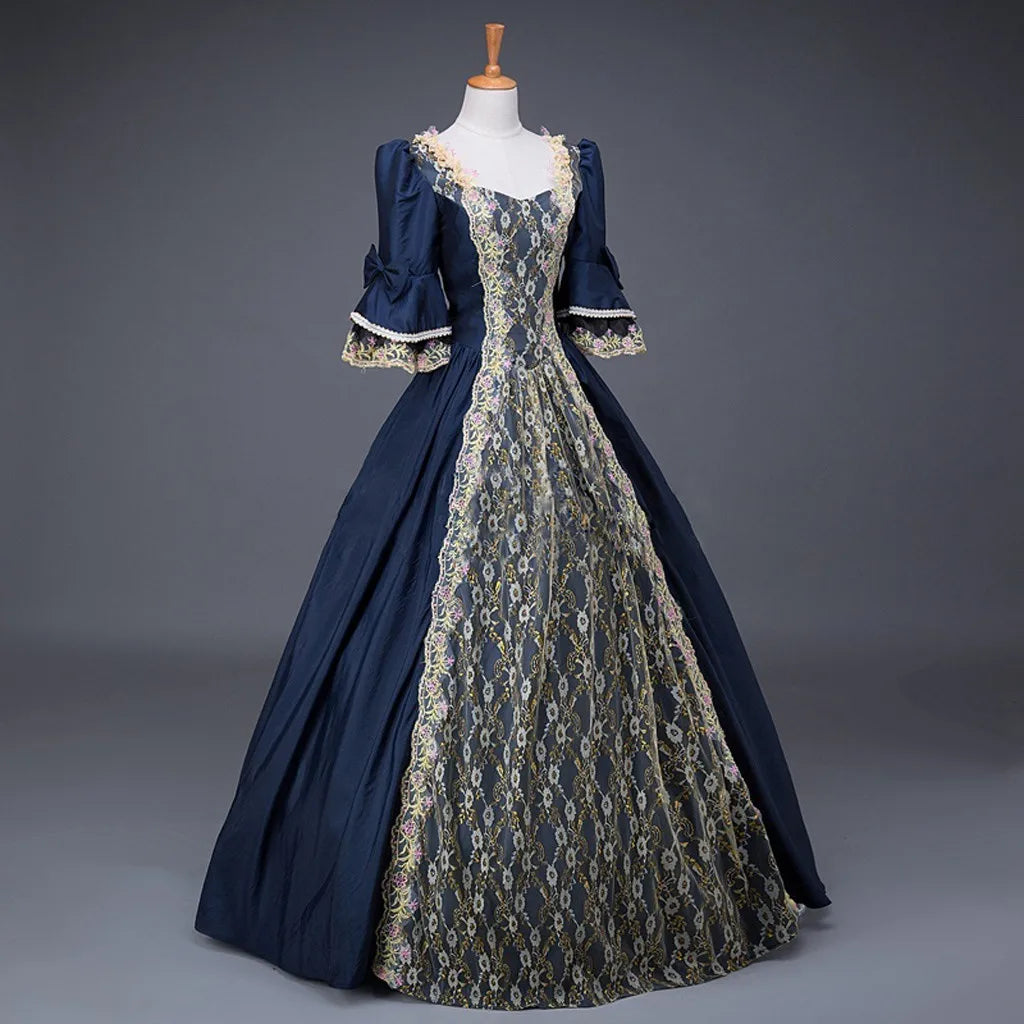 Victorian Inspired Lace Trim Formal Alternative Fashion Ball Gown