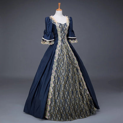 Victorian Inspired Lace Trim Formal Alternative Fashion Ball Gown