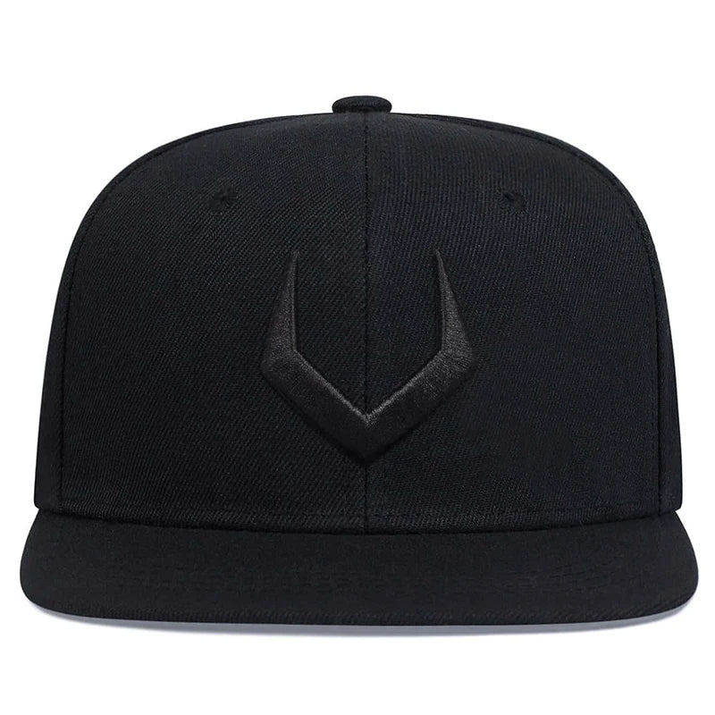 Minimalist Embroidered Snapback Cap Adjustable Flat Brim Casual Streetwear Fashion Hat