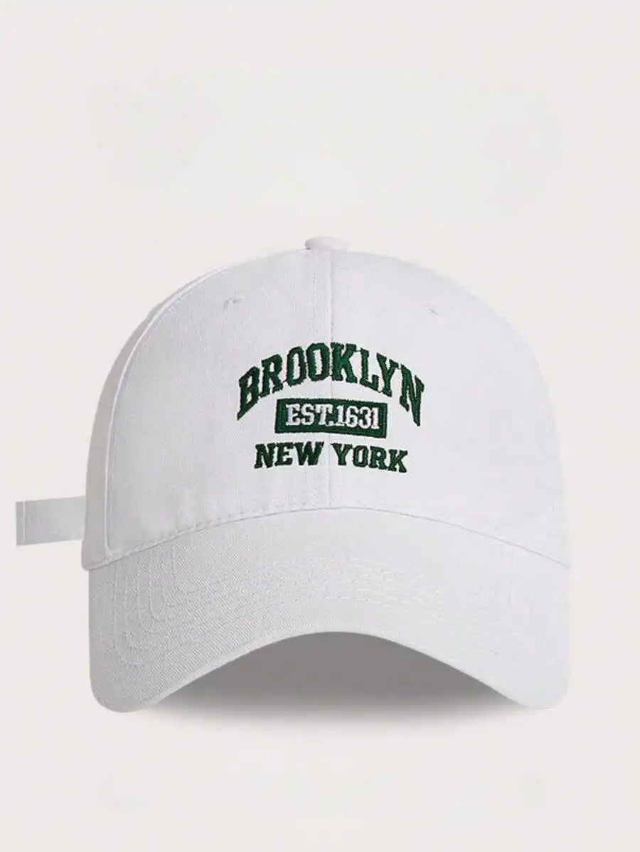 Unisex Cotton Baseball Cap with Embroidered Typography for Casual Everyday Streetwear Style
