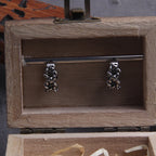 Gothic Knot Hoop Earrings with Alternative Punk Statement Charm Details