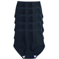 5-Piece High-Waisted Cotton-Blend Brief Set with Smoothing Wide Waistbands