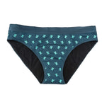 Three-Piece Floral Print Menstrual Brief Set with Contrast Waistbands