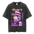 Cyber Goth Japanese Streetwear Oversized Graphic Washed T-Shirt
