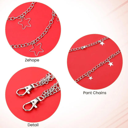 Star Pants Chain for Y2K Punk and Vintage Streetwear Styling