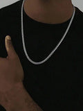 Minimalist Link Chain Necklace for Punk Streetwear and Alternative Fashion