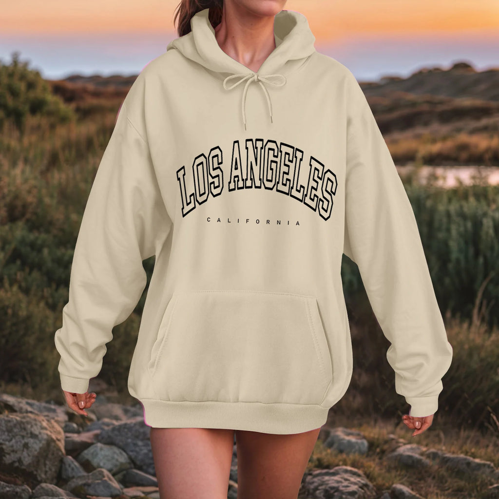 Oversized Collegiate Graphic Hoodie with Relaxed Fit for Everyday Streetwear