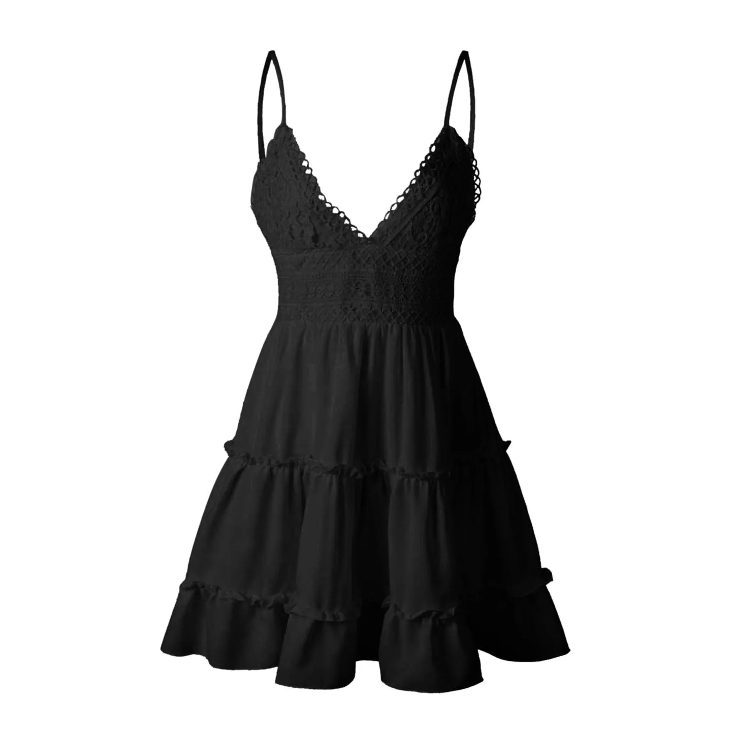 Elegant Lace Trim Slip Dress with Soft Anime-Inspired Aesthetic