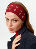 Grommet Detail Headband Punk Alternative Streetwear Hair Accessory
