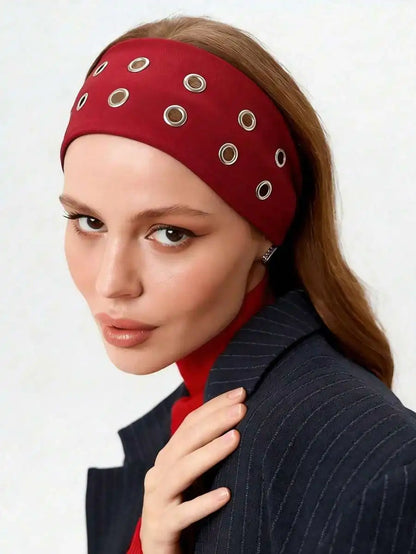 Grommet Detail Headband Punk Alternative Streetwear Hair Accessory