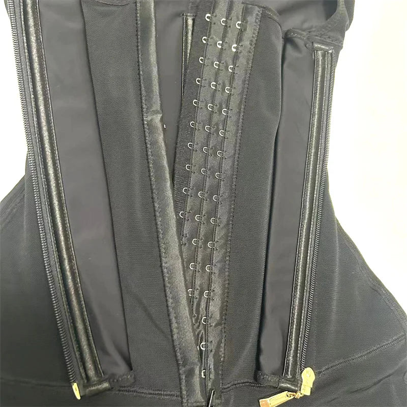 Structured Wide-Strap Shaping Bodysuit with Dual Front Closure