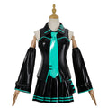 Women's Contemporary Layered Jacket and Skirt Costume Set with Long Wig and Fashion Accessories