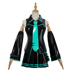 Women's Contemporary Layered Jacket and Skirt Costume Set with Long Wig and Fashion Accessories