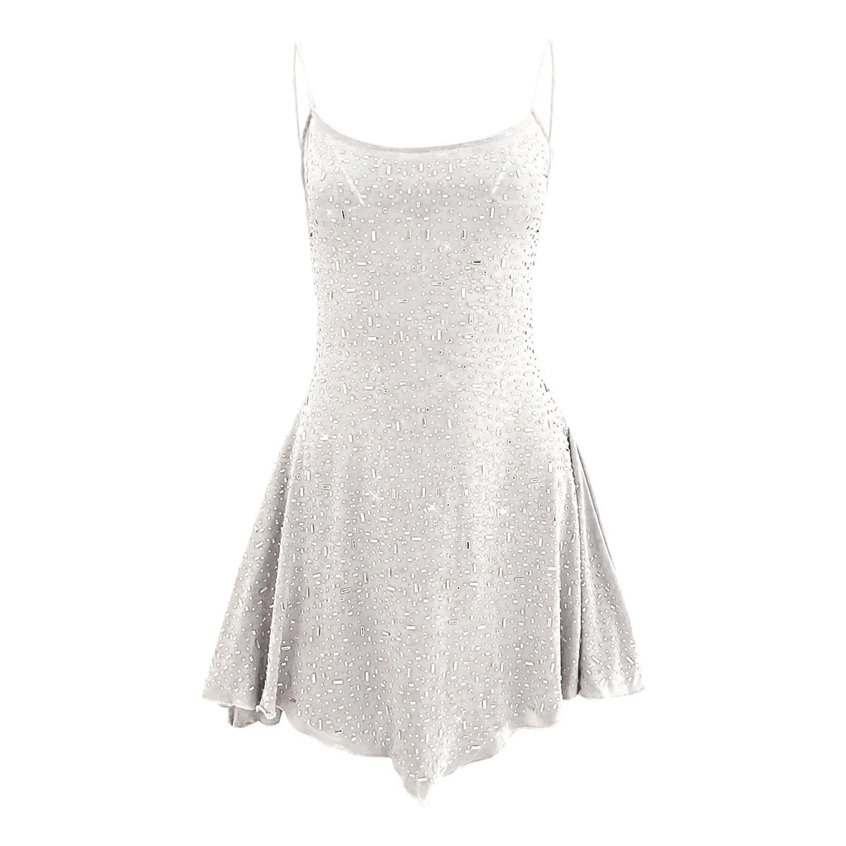 Shimmering Pink Slip Dress with Delicate Straps and Draped Silhouette