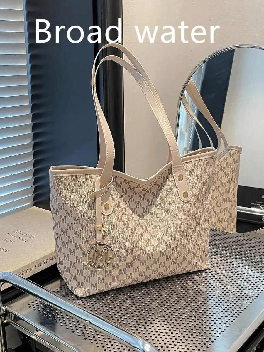Soft Faux Suede Chain Strap Shoulder Tote Bag with Relaxed Silhouette