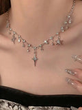 Star Charm Layered Necklace for Gothic Y2K and Alternative Fashion Looks
