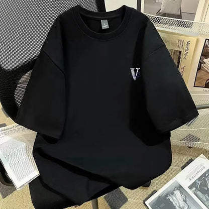 Oversized Typography Graphic T-Shirt with Modern Y2K Streetwear Aesthetic