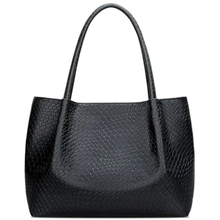 Minimal Large Capacity Tote Shoulder Bag with Clean Structured Design