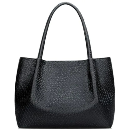 Minimal Large Capacity Tote Shoulder Bag with Clean Structured Design