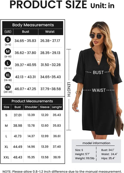 Oversized V-Neck Mini Dress with Ruffle Sleeves Contemporary Casual Streetwear Style