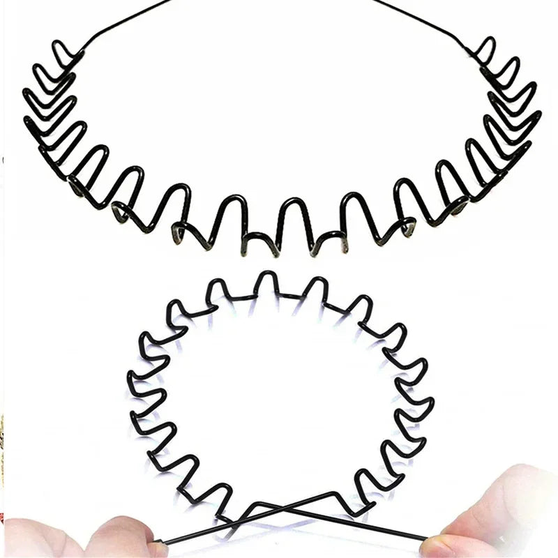 Minimalist Wavy Metal Headband Alternative Streetwear Hair Accessory