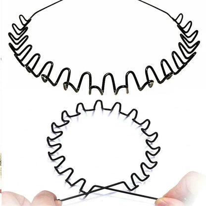 Minimalist Wavy Metal Headband Alternative Streetwear Hair Accessory