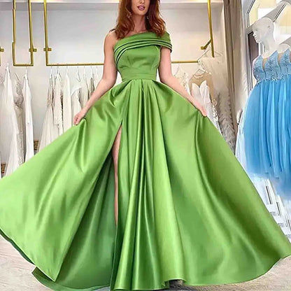 Off Shoulder High Slit Formal Alternative Evening Ball Gown