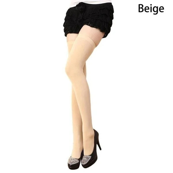 Solid Over-the-Knee Knit Socks with Soft Stretch Design for Everyday Streetwear Fashion