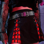 Double Row Rivet Belt for Gothic Punk and Alternative Fashion
